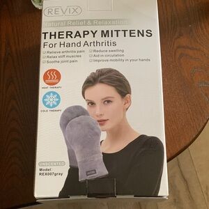 Revix Gray Therapy Mittens for Hand Arthritis - Heat & Cold Relief
